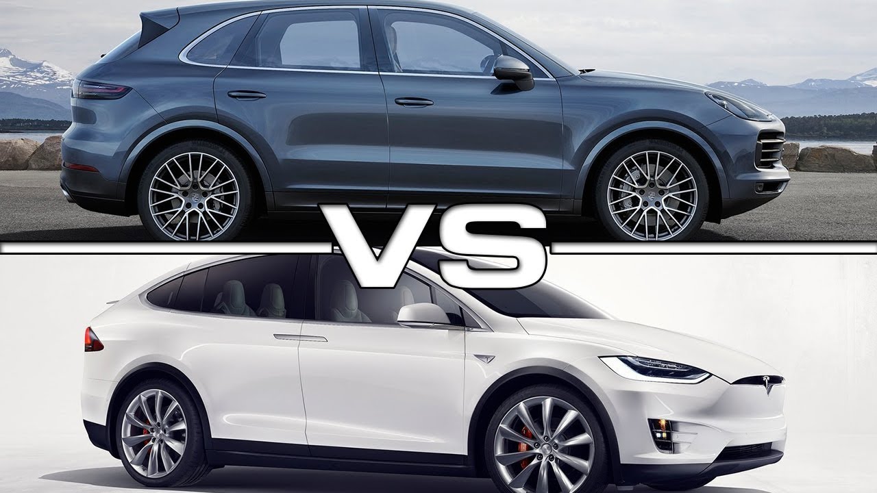 2012 Porsche Cayenne Turbo vs 2019 Tesla Model X 100D Drag - Driving ECO